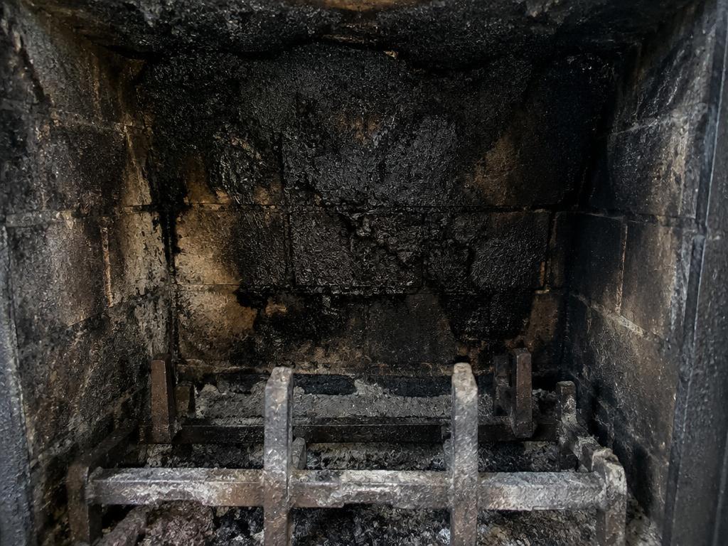 Heavy creosote removal — before